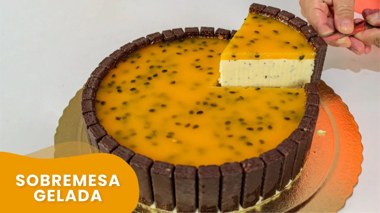 Torta Mousse de Maracujá com bis